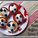Skinny blueberry muffins with lemon icing