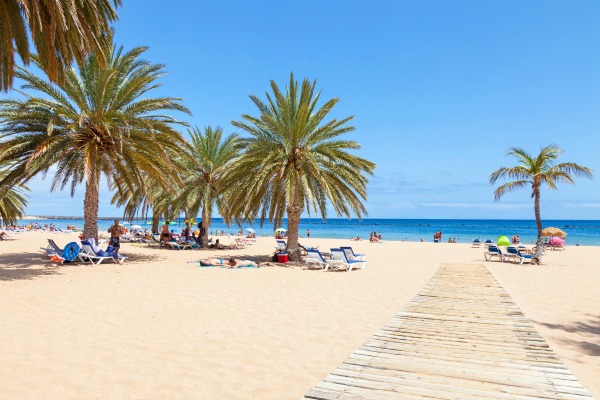 The golden beach Las Teresitas, one of the most famous beaches on Tenerife