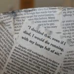 Update a chair with newspaper close up