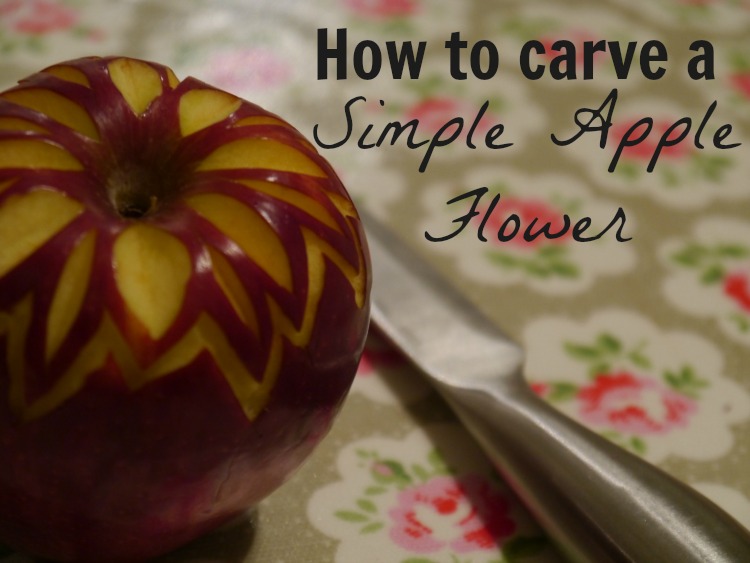 carve a simple apple flower