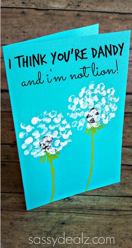 dandelion fathers day card