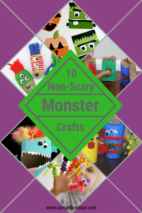 How to make a monster with your kids for Halloween. 10 cute and friendly Monster crafts that won't be too scary for little ones.