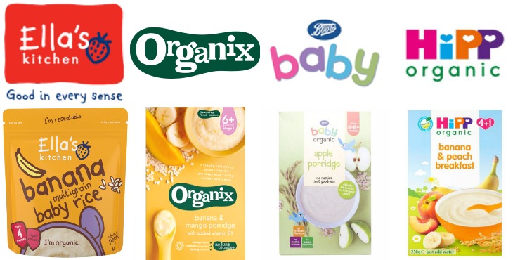 organic baby cereal and baby rice